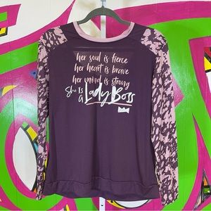 Lady Boss, Long Sleeve Shirt with a Cut Out. Size Medium. Excellent condition!